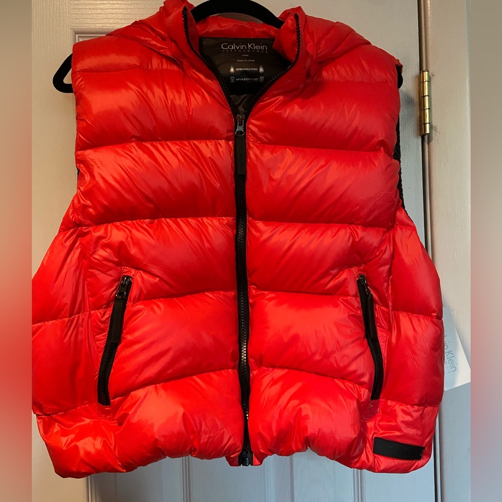 Beautiful Calvin  Klein puffer down vest. New with tags. Size Large